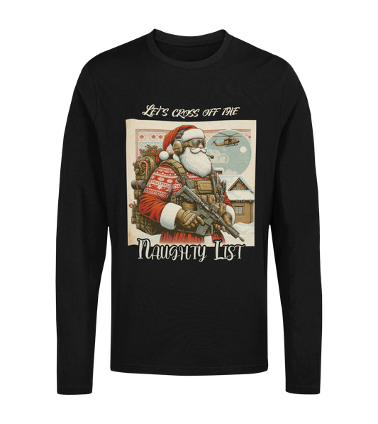 TMF Apparel co Tactical Santa Christmas Naughty List Short Sleeve and Long Sleeve Tee Shirt