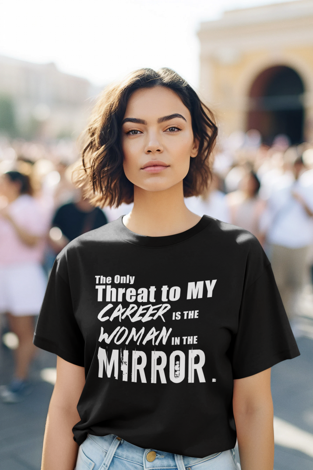 The Only Threat to My Career is the Man in the Mirror Motivational T Shirt
