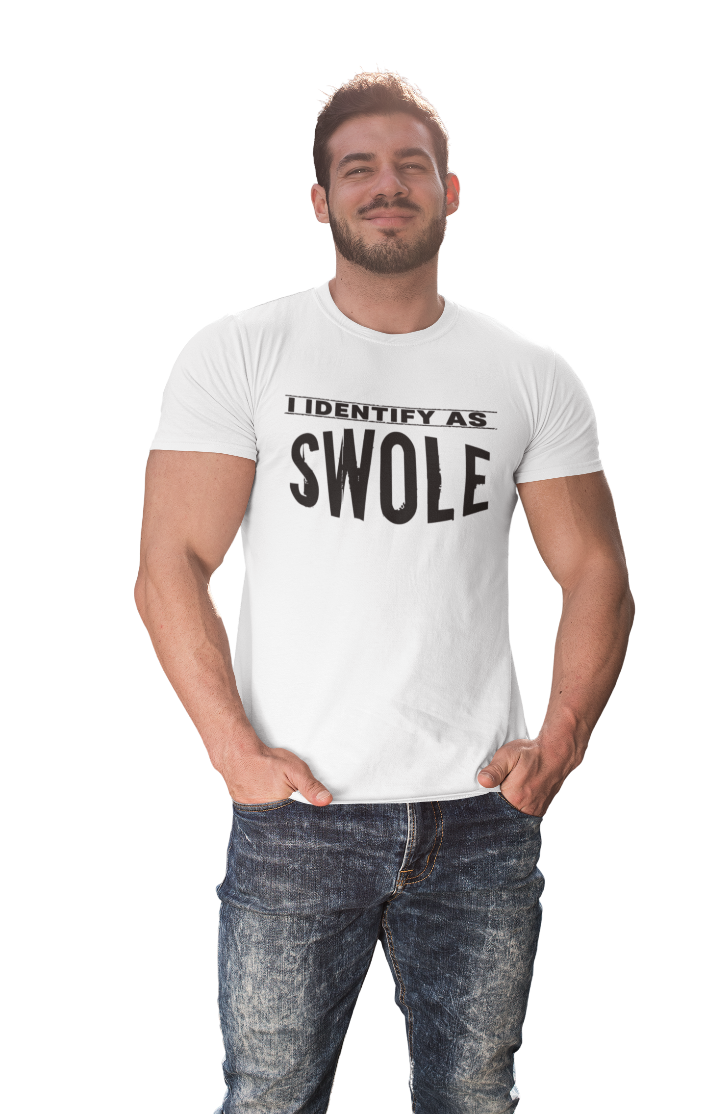 I Identify as SWOLE Workout Gym T Shirt
