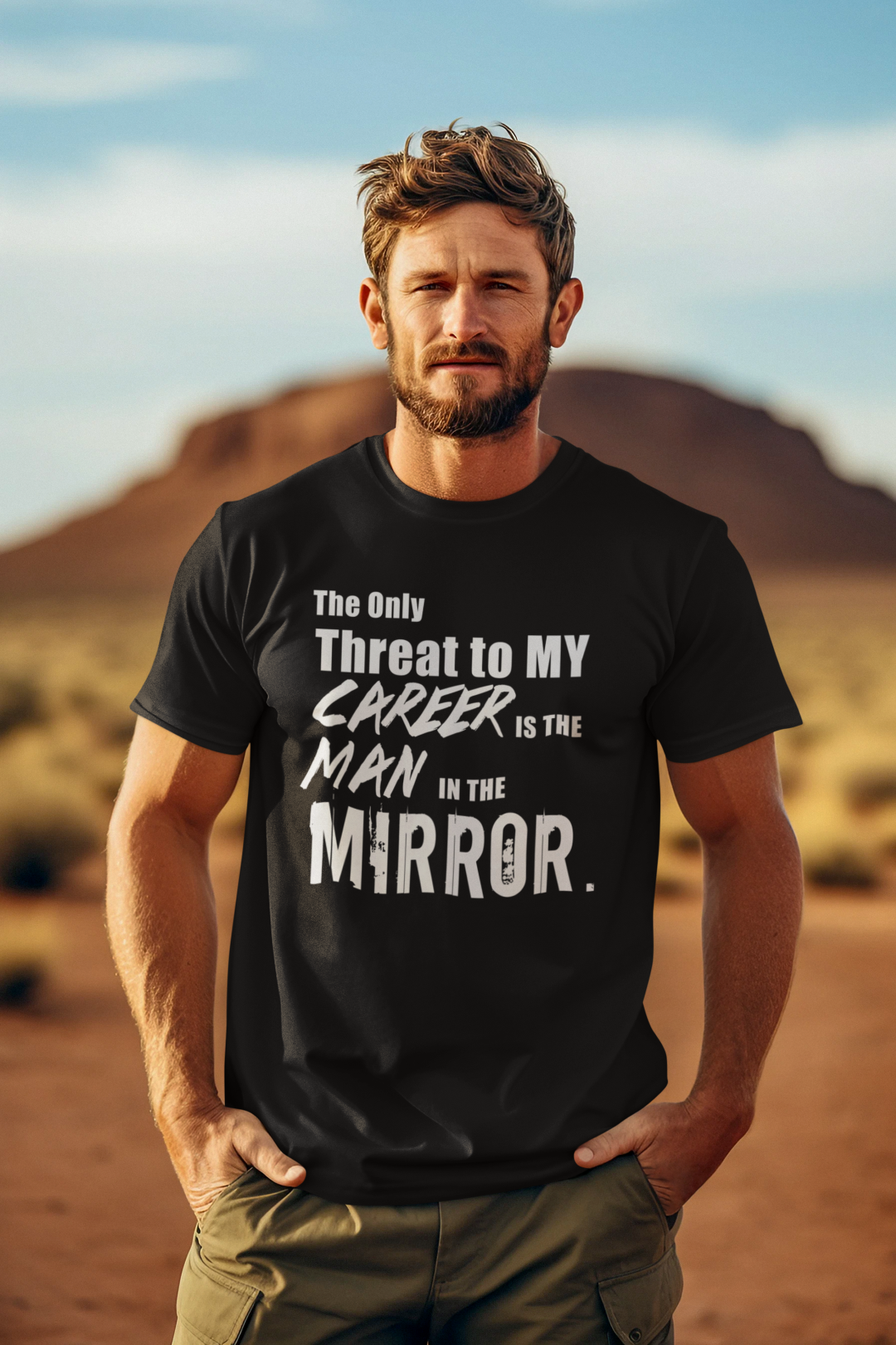 The Only Threat to My Career is the Man in the Mirror Motivational T Shirt