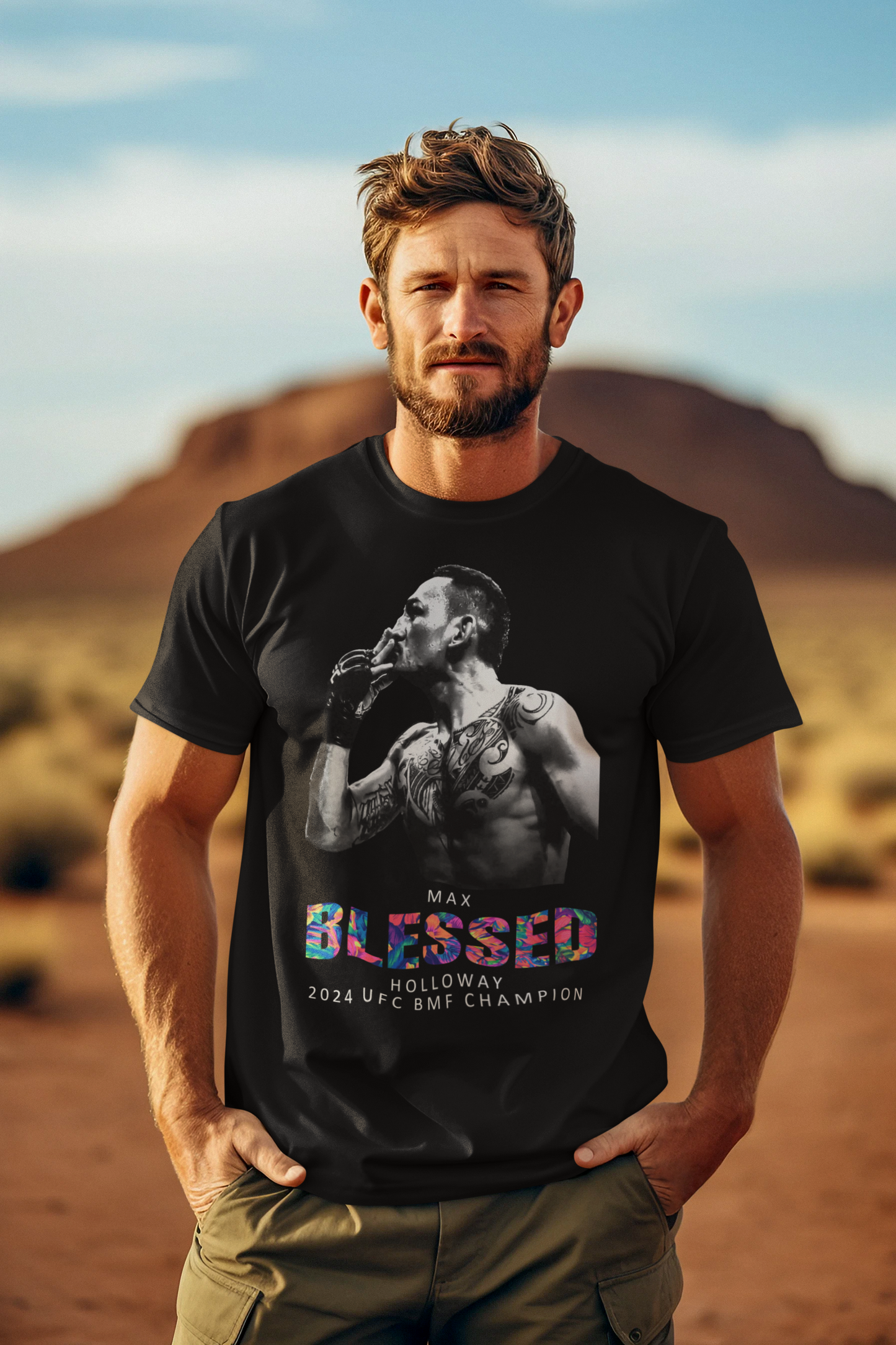 Max "Blessed" Holloway UFC BMF Champ fan t shirt