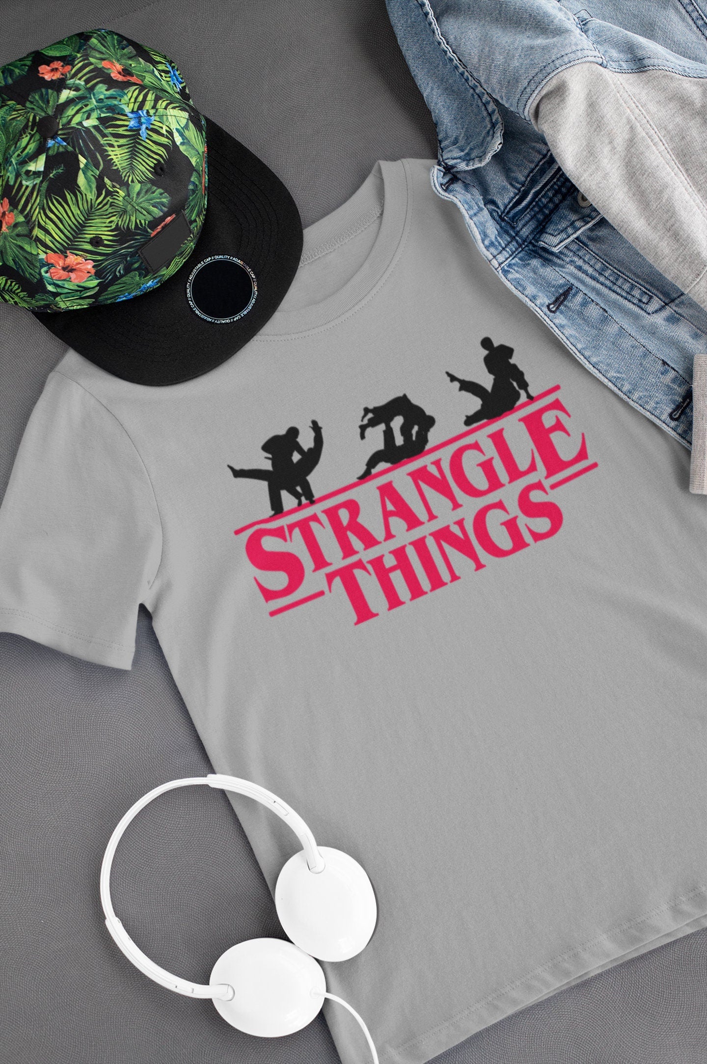 Stranger Things  Jiu Jitsu  MMA Wrestling Meme T Shirt