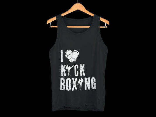 I Love Kickboxing - Womens spring summer fitness tank top