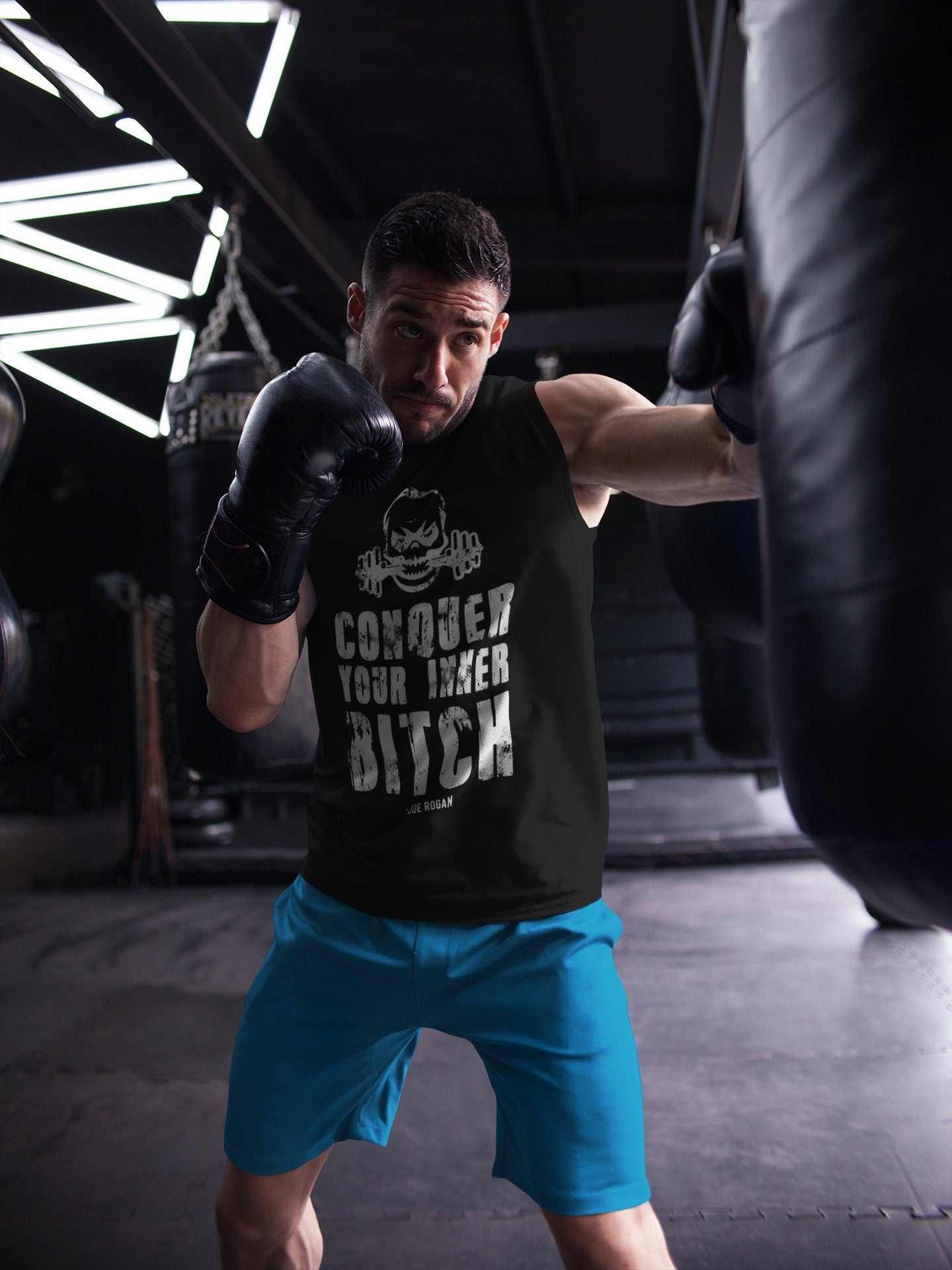 Conquer Your Inner Bitch - Mens workout Tank Top - T shirt
