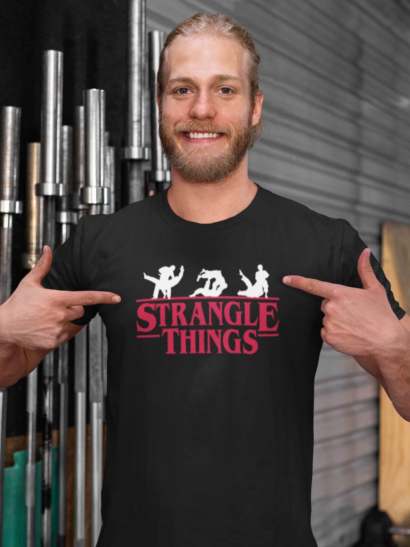 Stranger Things  Jiu Jitsu  MMA Wrestling Meme T Shirt