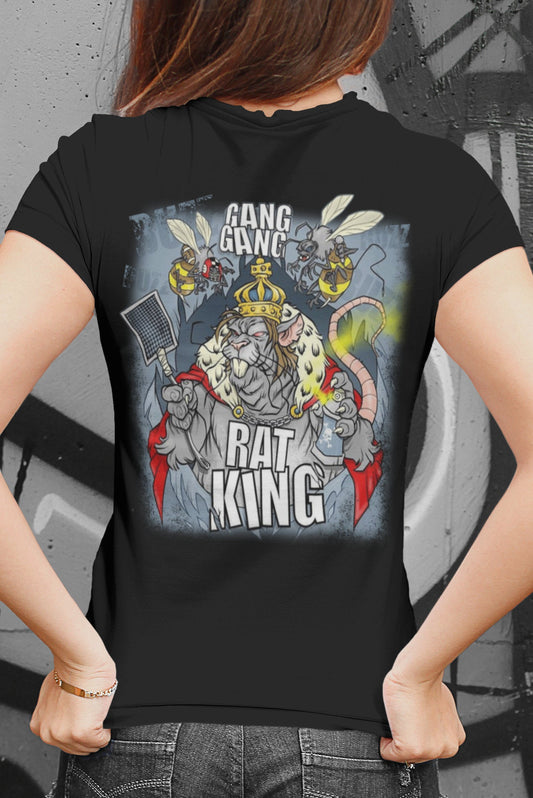 Theo Von - The Rat King Gang Gang Full Color Black  DTG Graphic T shirt