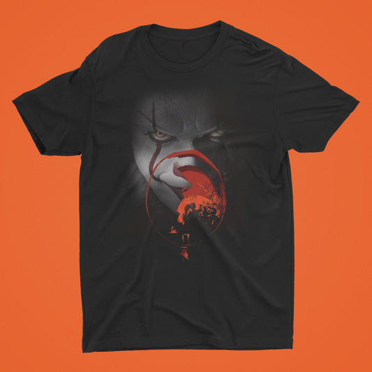 Halloween Pennywise IT clown graphic balloon t shirt