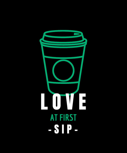 Love At First Sip Coffee t shirt, mug, hat, print design - PNG Digital Download for print SM