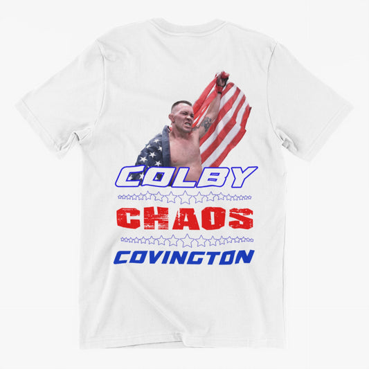 Colby Chaos Covington American Flag  Custom dtg printed t shirt