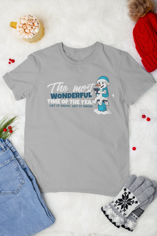 Its the Most Wonderful Time of the Year Christmas snowman holiday t shirt