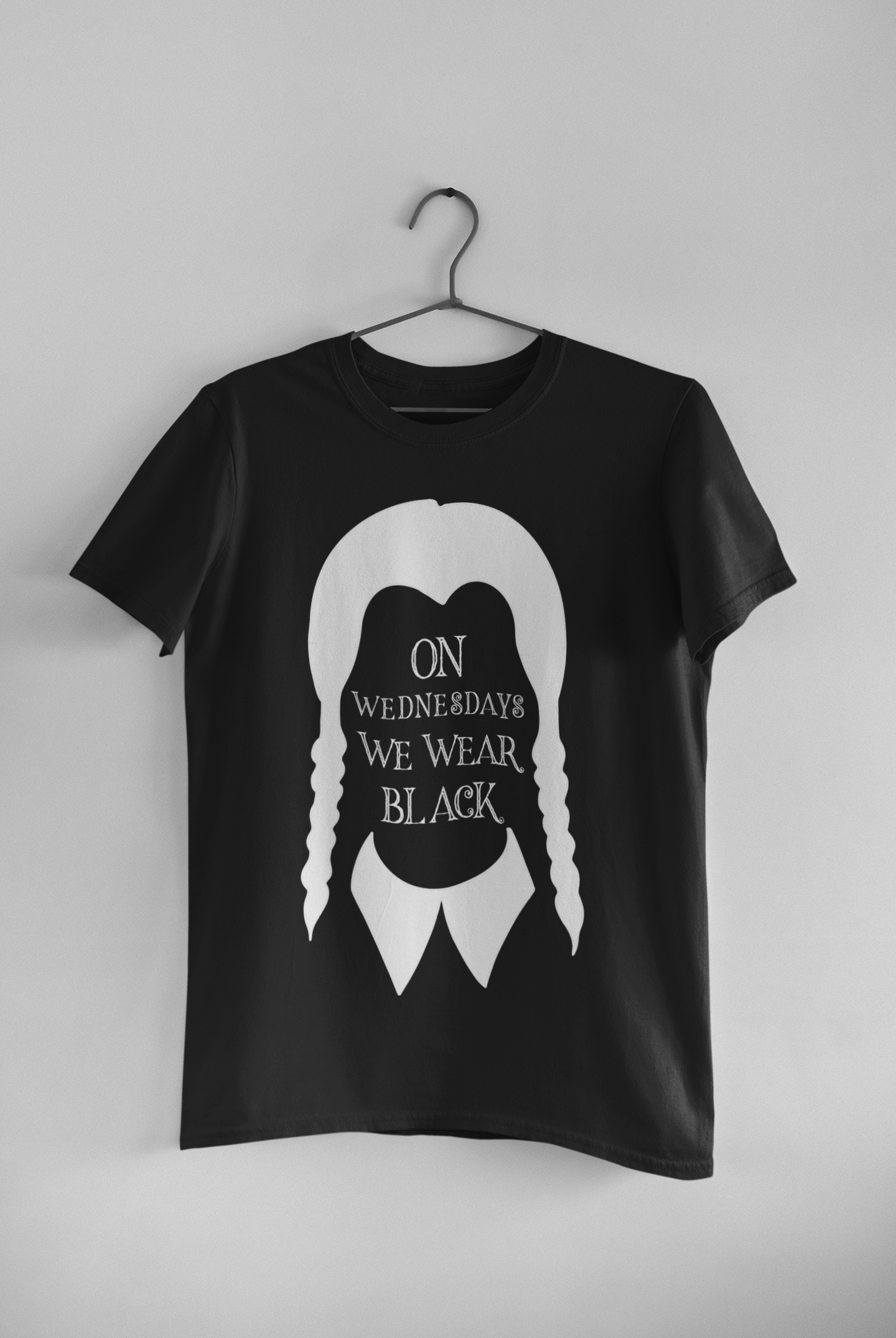 On Wednesdays we wear BLACK custom designed DTG printed t shirt