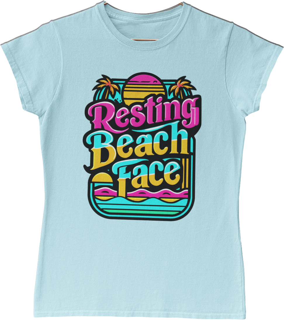 Resting Beach Face - Summertime womens T shirt