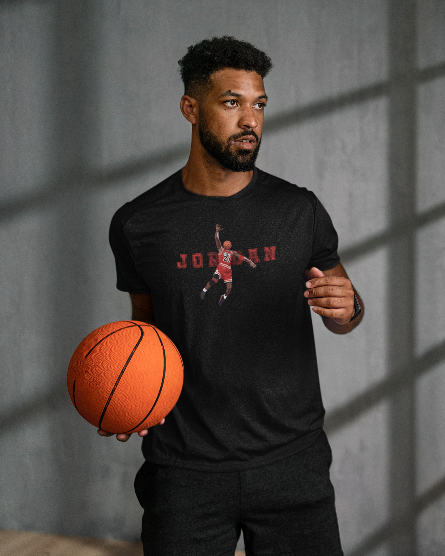 Jordan Dunking Basketball Head Graphic T-Shirt