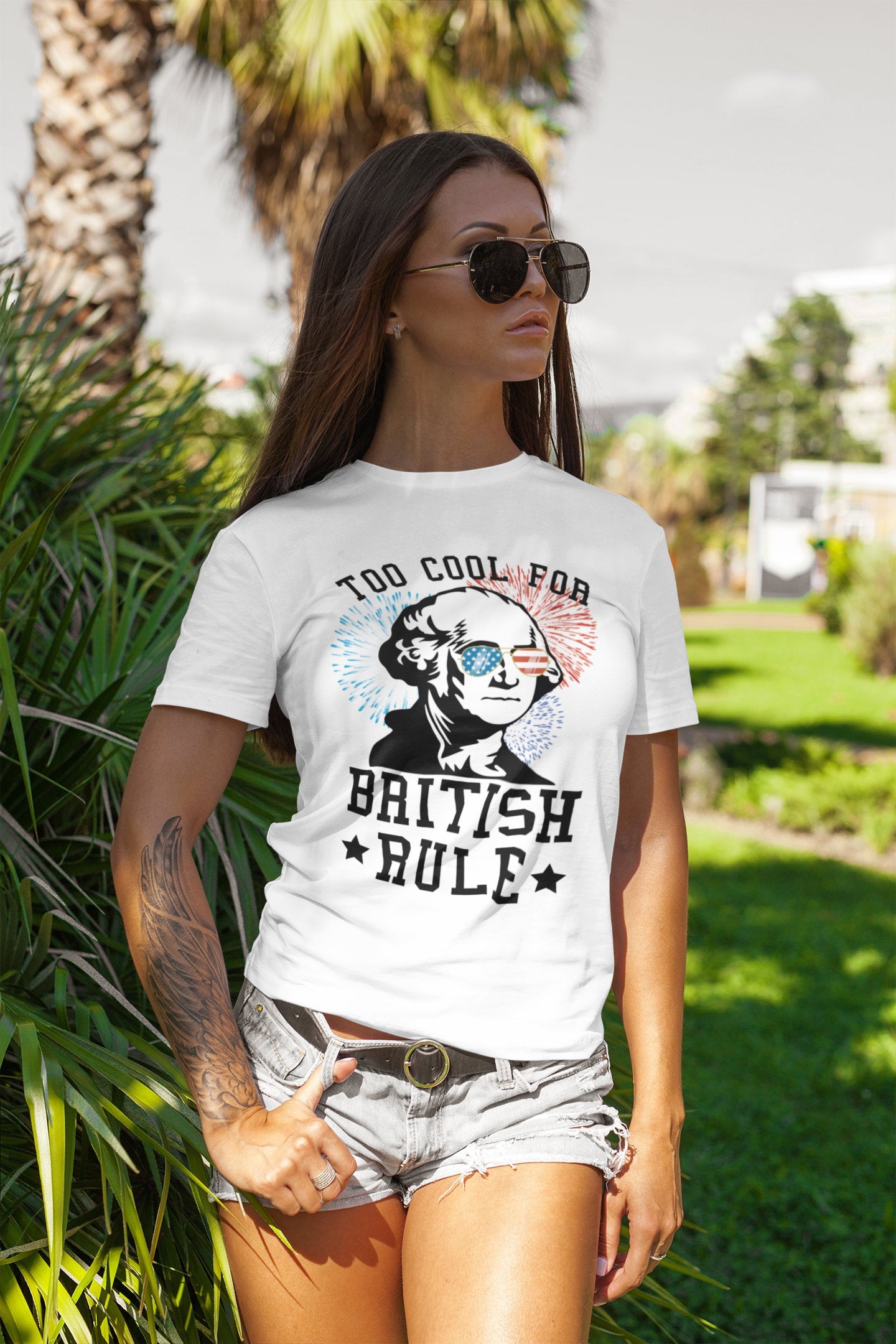 Too Cool for British Rule - Fourth of July Summer T-shirt/ Tank