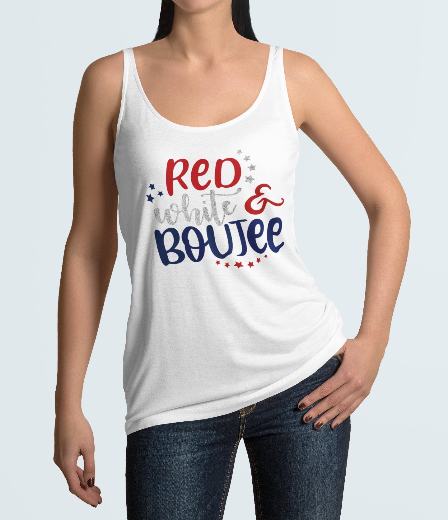 Red White & Boujee - Fourth of July Summer t-shirt/Tank