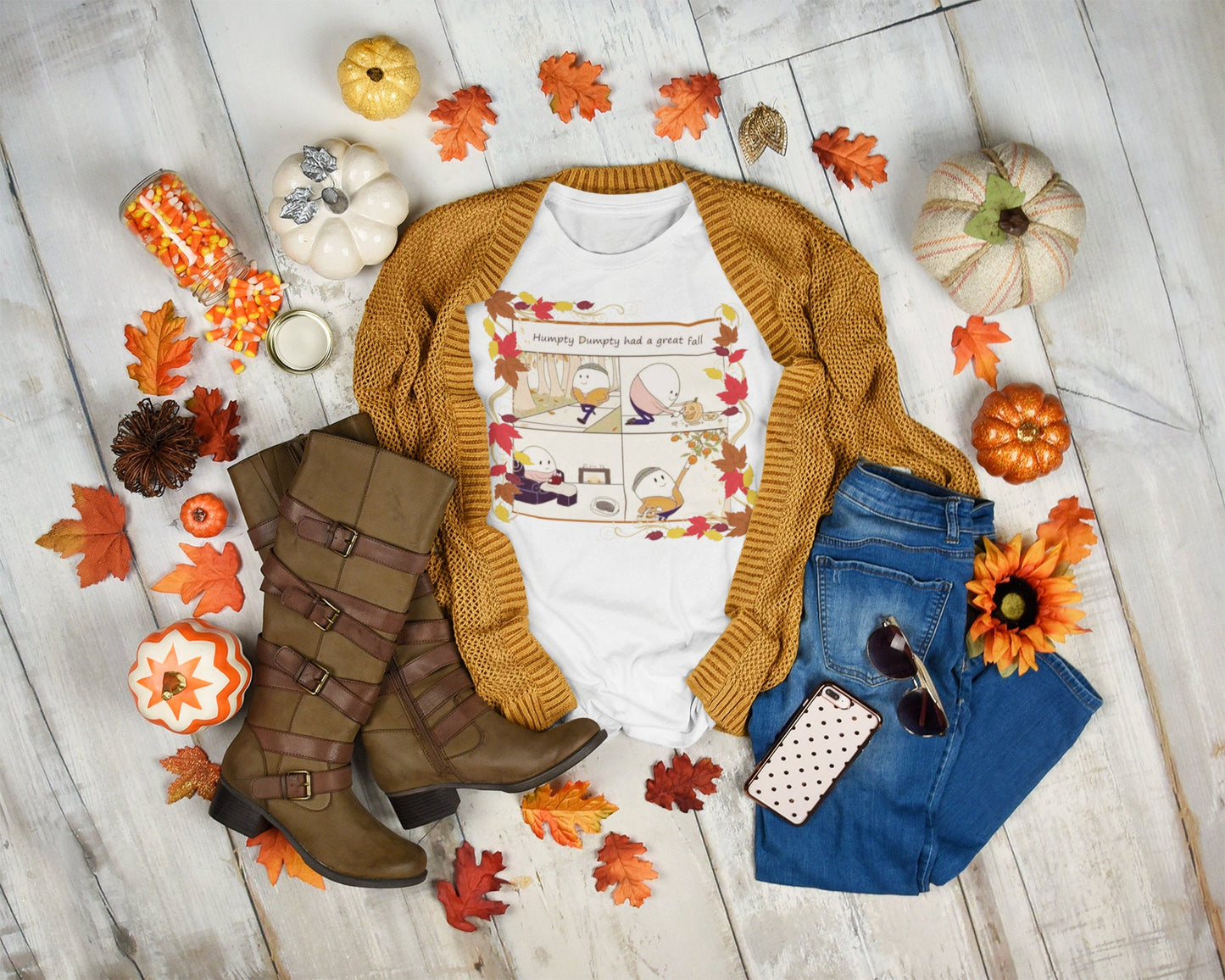 Humpty Dumpty had a great Fall Fun Graphic T Shirt