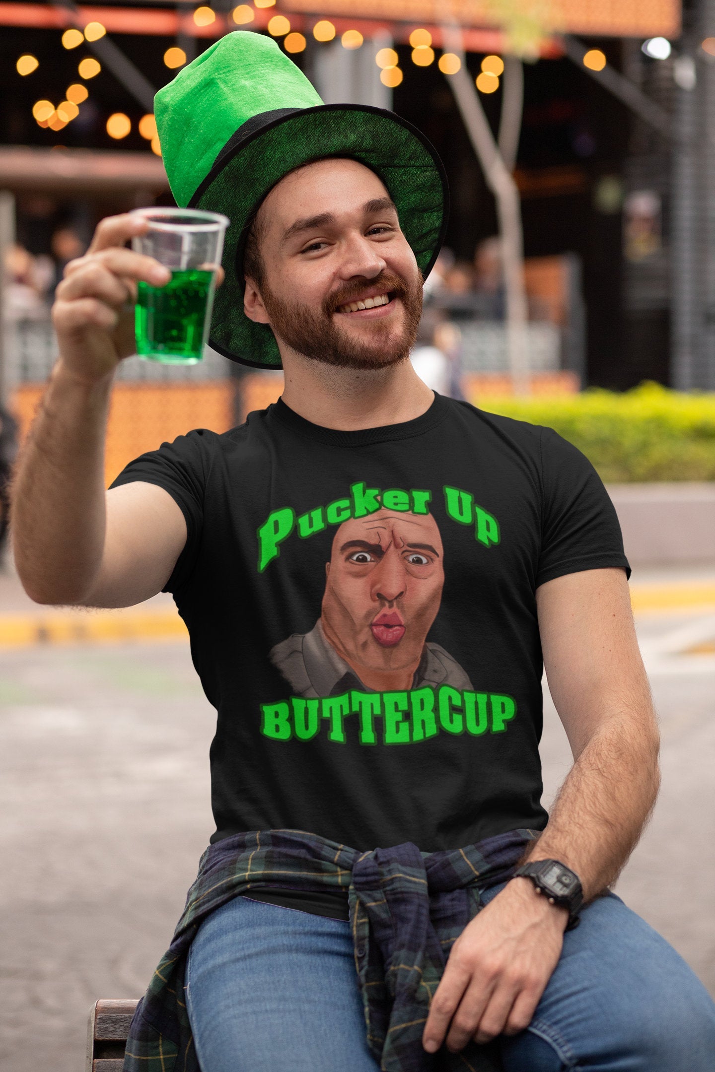 Pucker Up Buttercup! St Patricks Day Joe Rogan JRE Inspired Fan Art T Shirt