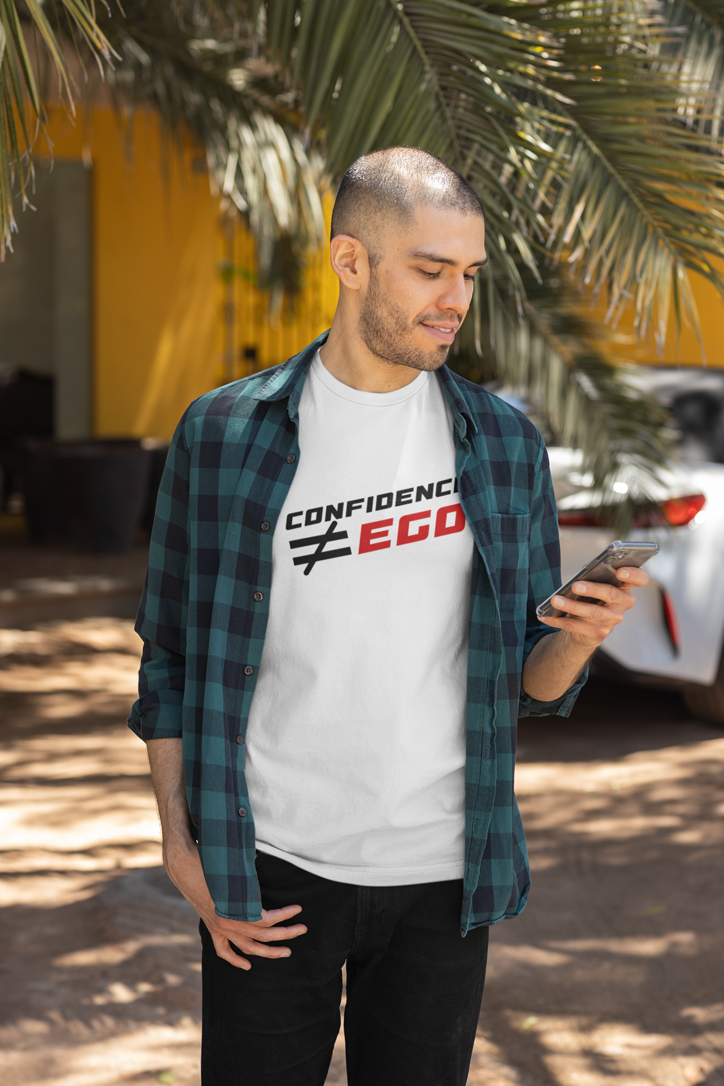 Confidence over EGO Custom motivational t shirt