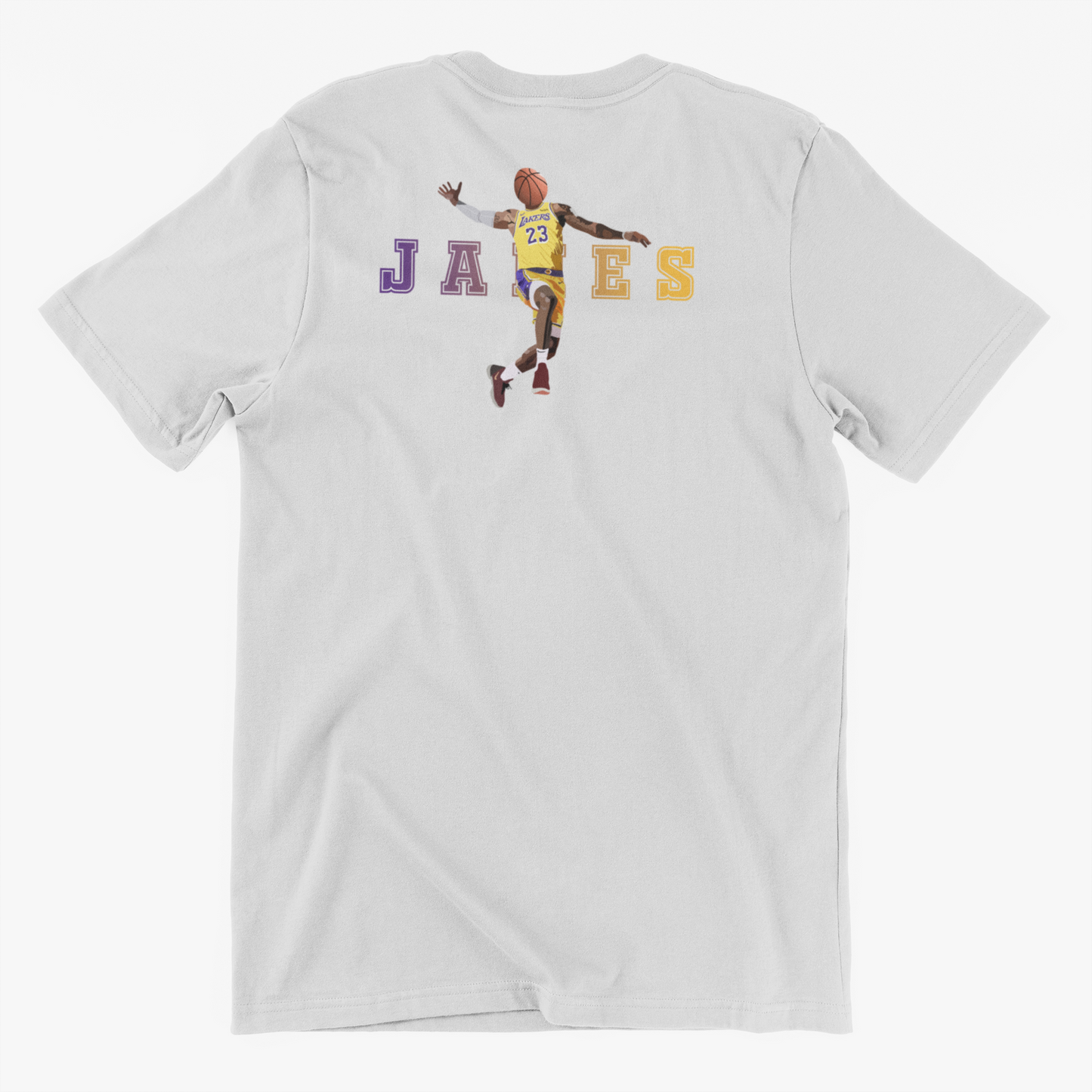 Lebron James Dunking Basketball Head Graphic T-Shirt