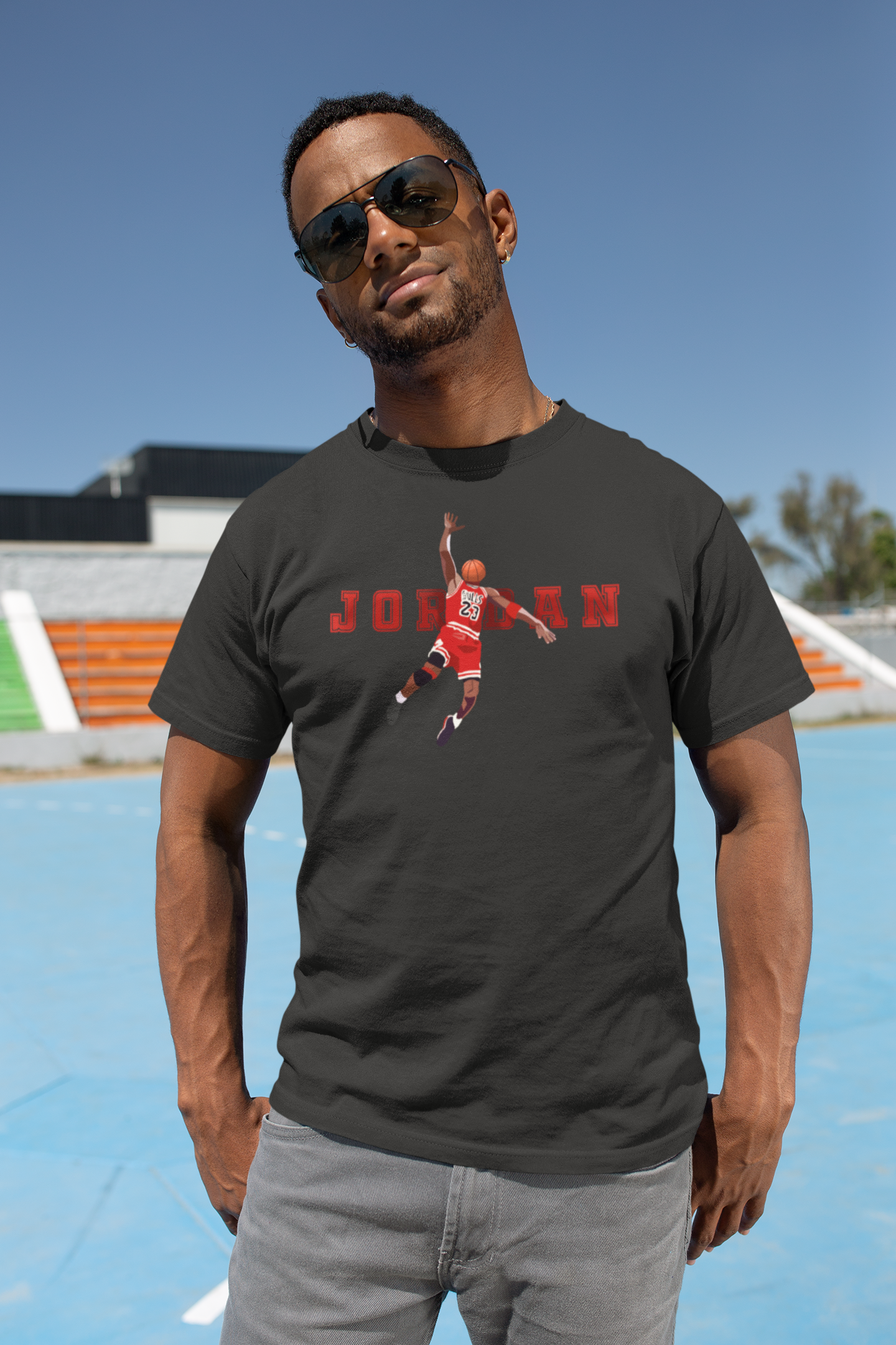 Jordan Dunking Basketball Head Graphic T-Shirt